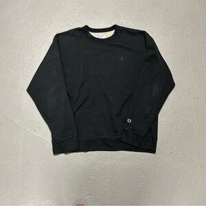 Champion Men's Classic Black Crewneck Sweater